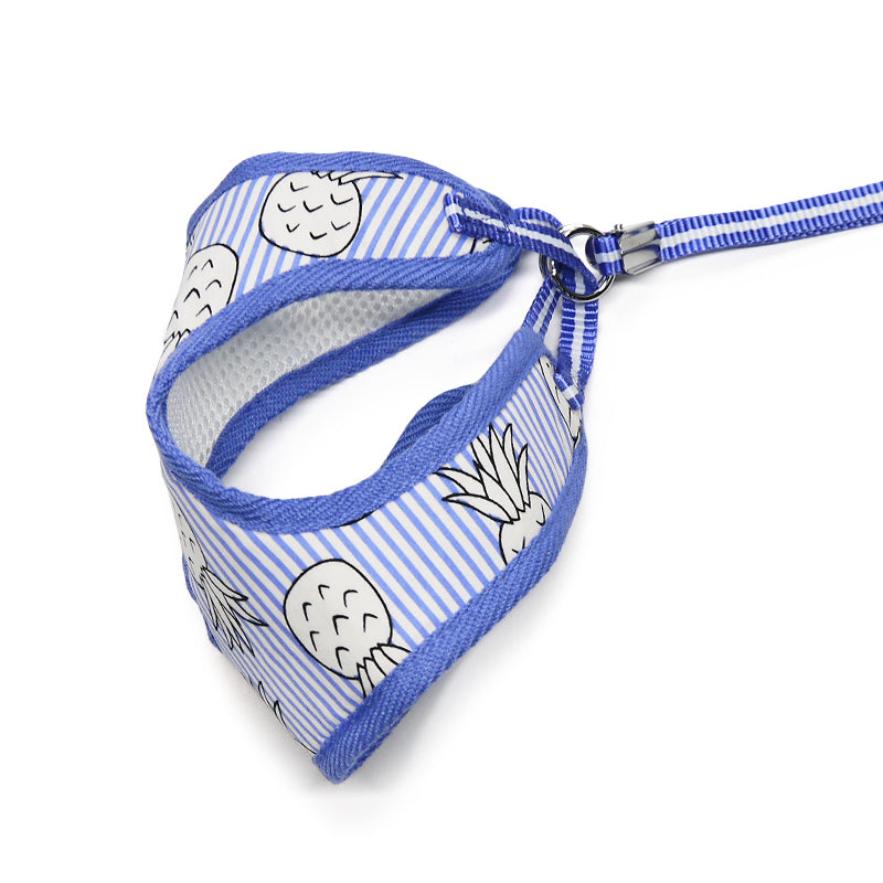 DOGO EasyGO Pineapple Stripe Dog Harness and Leash Set