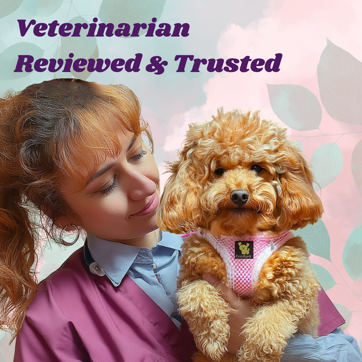 EcoBark – Baby Pink Reflective Step-In Dog Harness