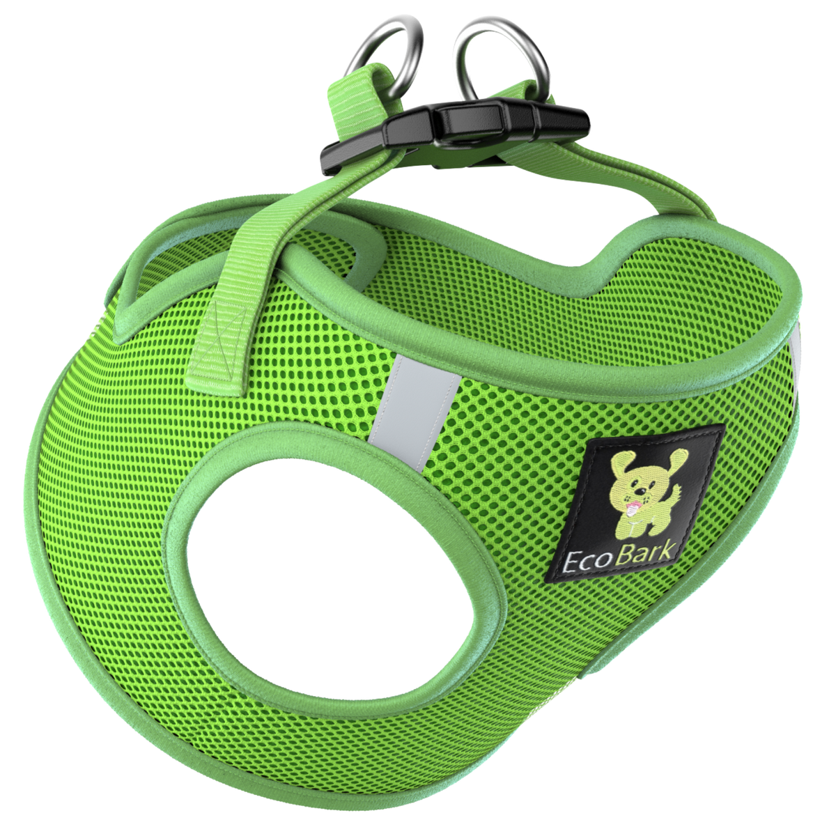 EcoBark – Lime Green Reflective Step-In Dog Harness
