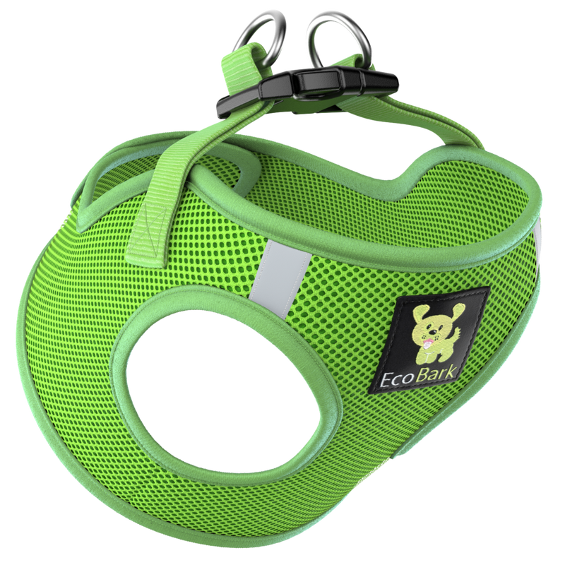 EcoBark – Lime Green Reflective Step-In Dog Harness