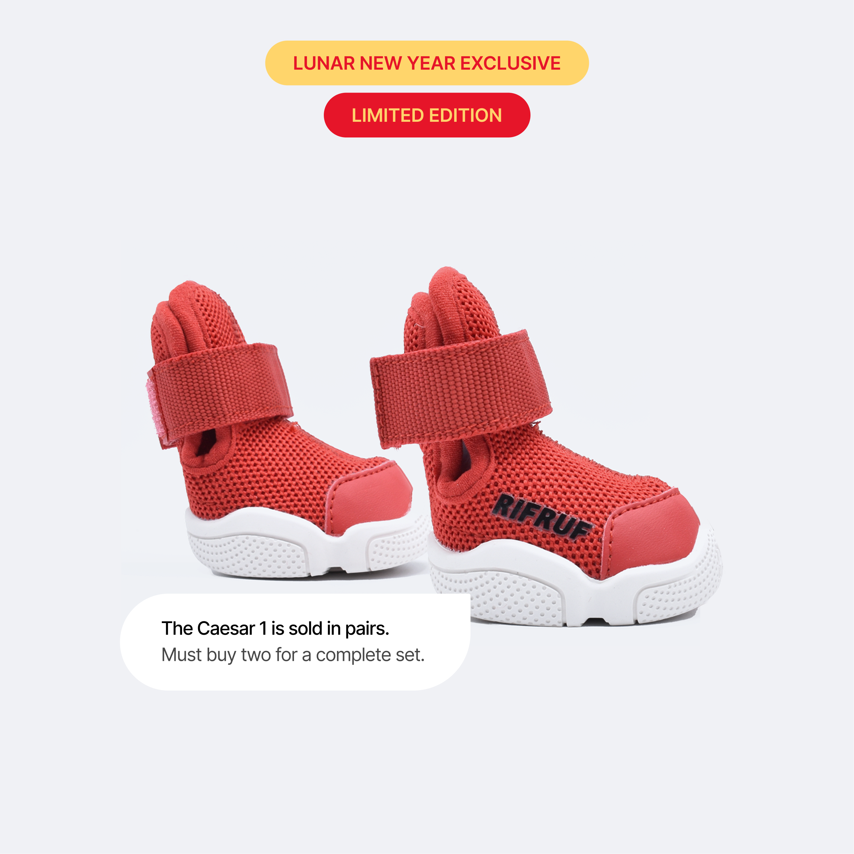 RIFRUF Caesar 1 Dog Sneakers Raspberry