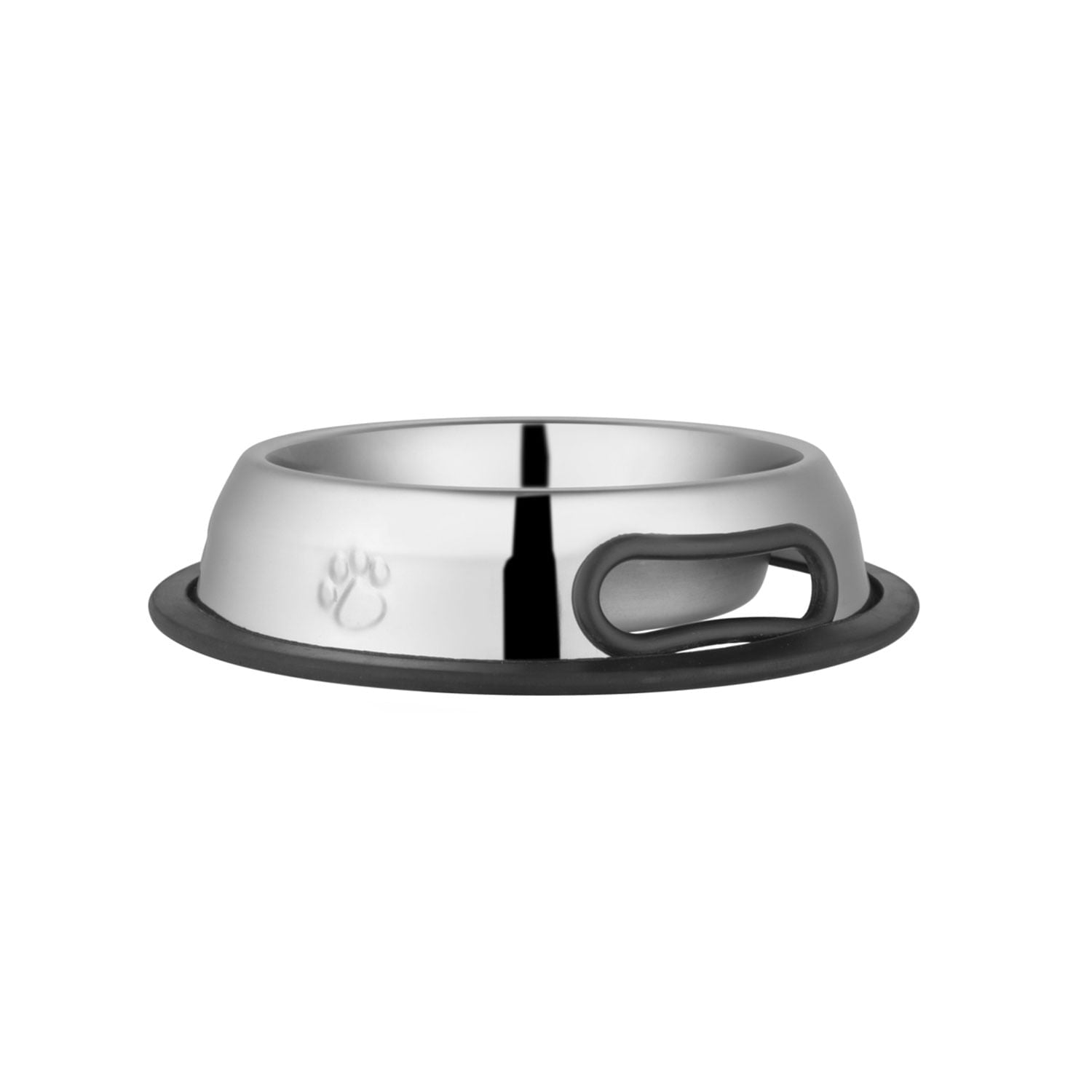 Jeffers Pet Embossed No-Tip Anti-Skid Stainless Steel Pet Bowls for Dogs, Cats, Puppies, Kittens - Rubber Base, Food & Water Feeding Dish for Home, Travel, Camping, Kennel