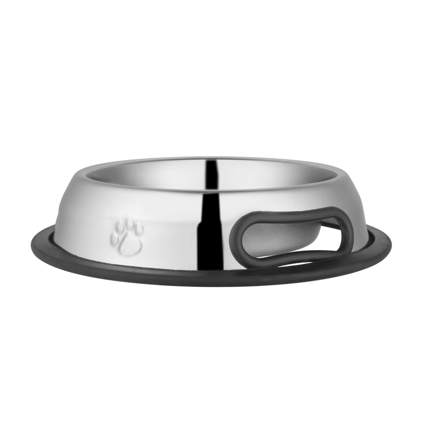 Jeffers Pet Embossed No-Tip Anti-Skid Stainless Steel Pet Bowls for Dogs, Cats, Puppies, Kittens - Rubber Base, Food & Water Feeding Dish for Home, Travel, Camping, Kennel
