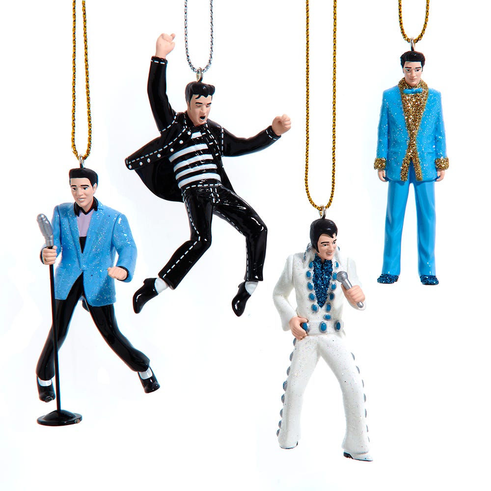 Kurt Adler 4Pc Elvis Presley Miniature Ornaments