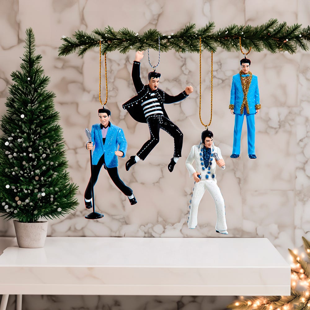 Kurt Adler 4pc Elvis PresleyR Miniature Ornaments