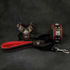 "EROS" Small to Medium dog SET - Harness - collar - lead Black&Red