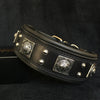 Bestia Dog Gear Genuine Leather Dog Collar - Black
