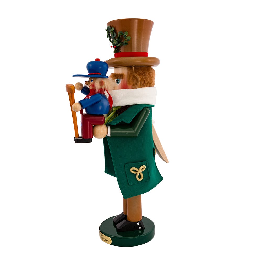 Kurt Adler 17-Inch Limited Edition Steinbach Bob Cratchit with Tiny Tim Nutcracker