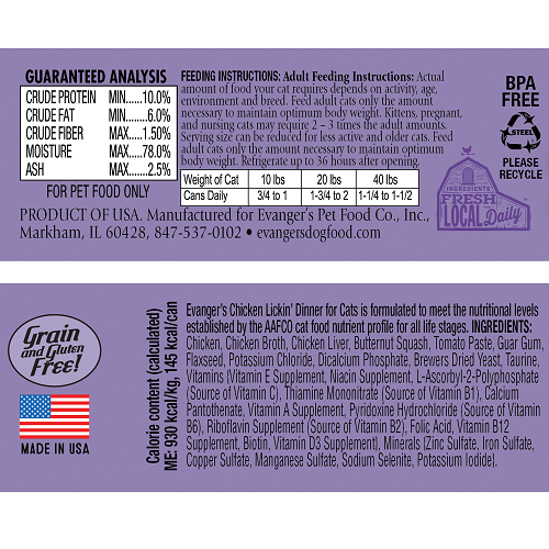 Evangers All Life Stages Classic Chicken Lickin Dinner Wet Cat Food (5.5oz)