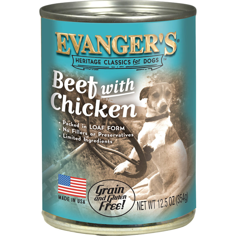 Evangers Classic All Life Stages Beef with Chicken Wet Dog Food (12.5oz)