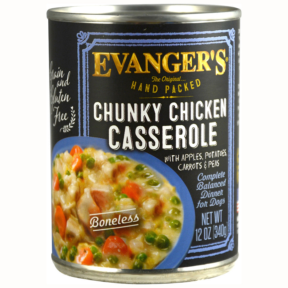 Evangers All Life Stages Chunky Chicken Casserole Wet Dog Can (12oz)