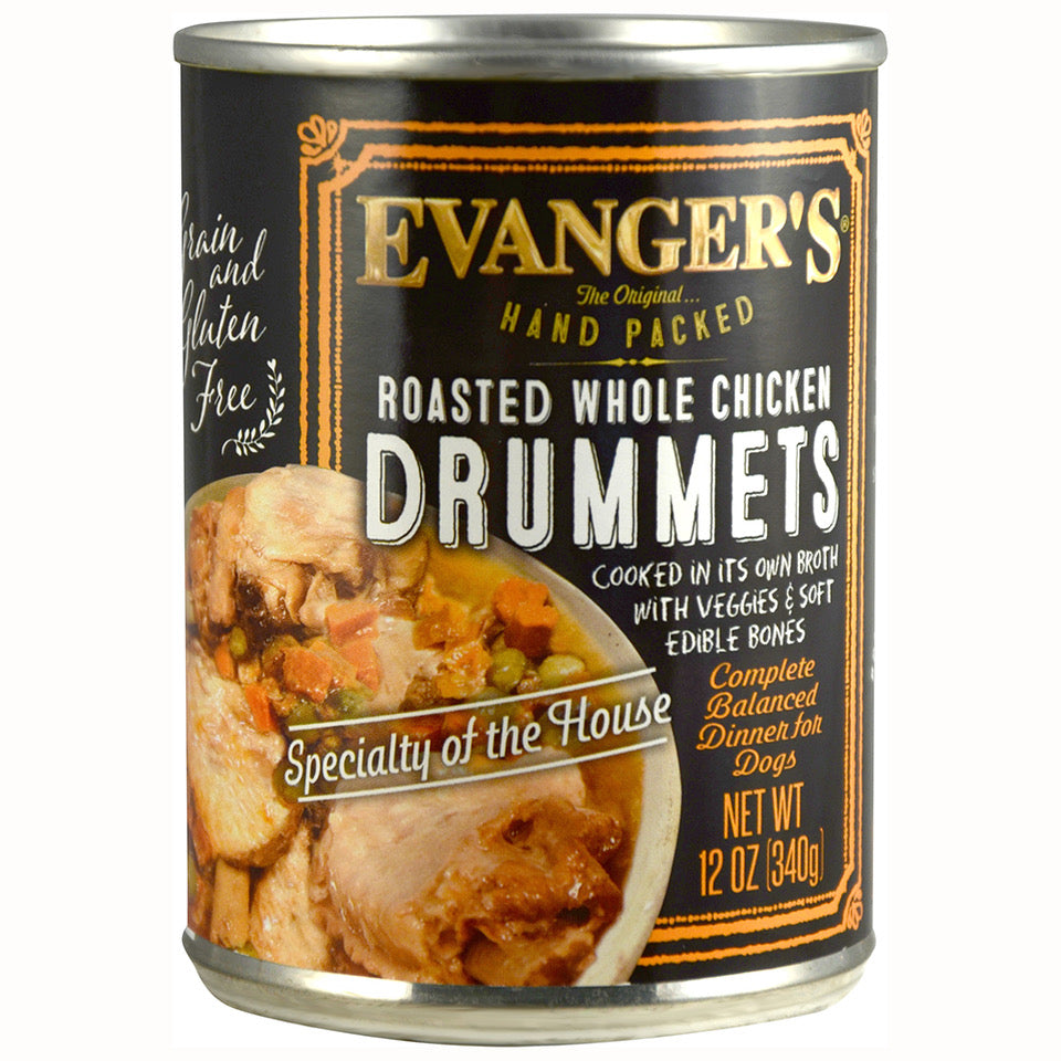 Evangers All Life Stages Roasted Chicken Drummet Dinner Wet Dog Can (12oz)