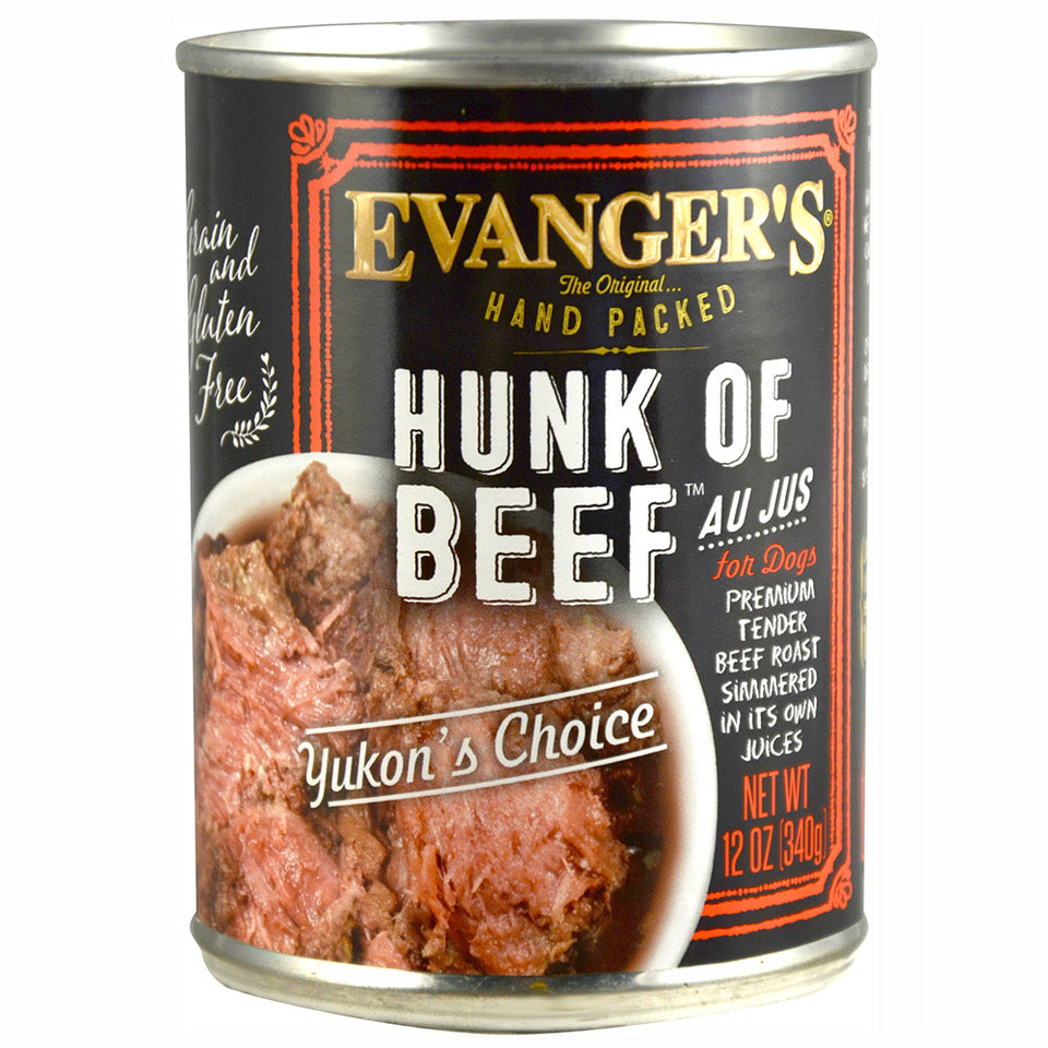 Evangers All Life Stages Hunk of Beef Wet Dog Can (12oz)