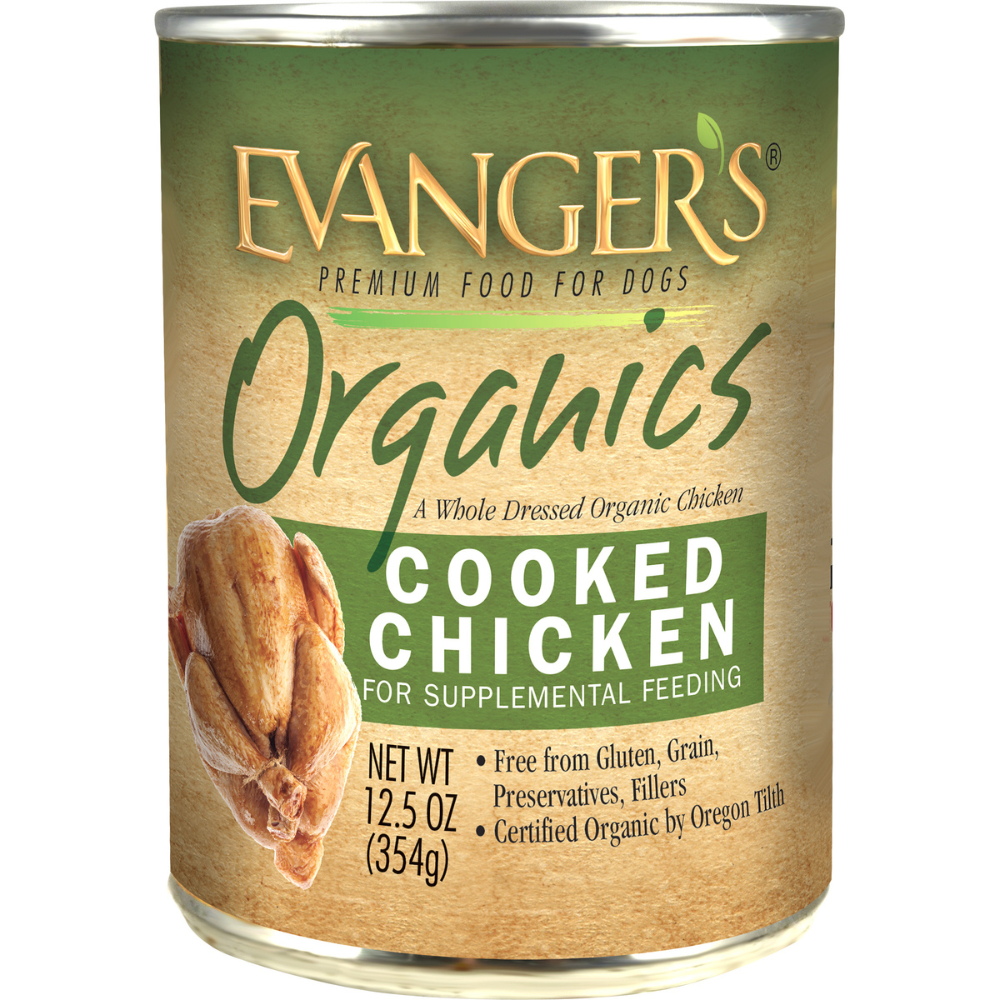 Evangers Organics All Life Stages Cooked Chicken Wet Dog Can (12.5oz)