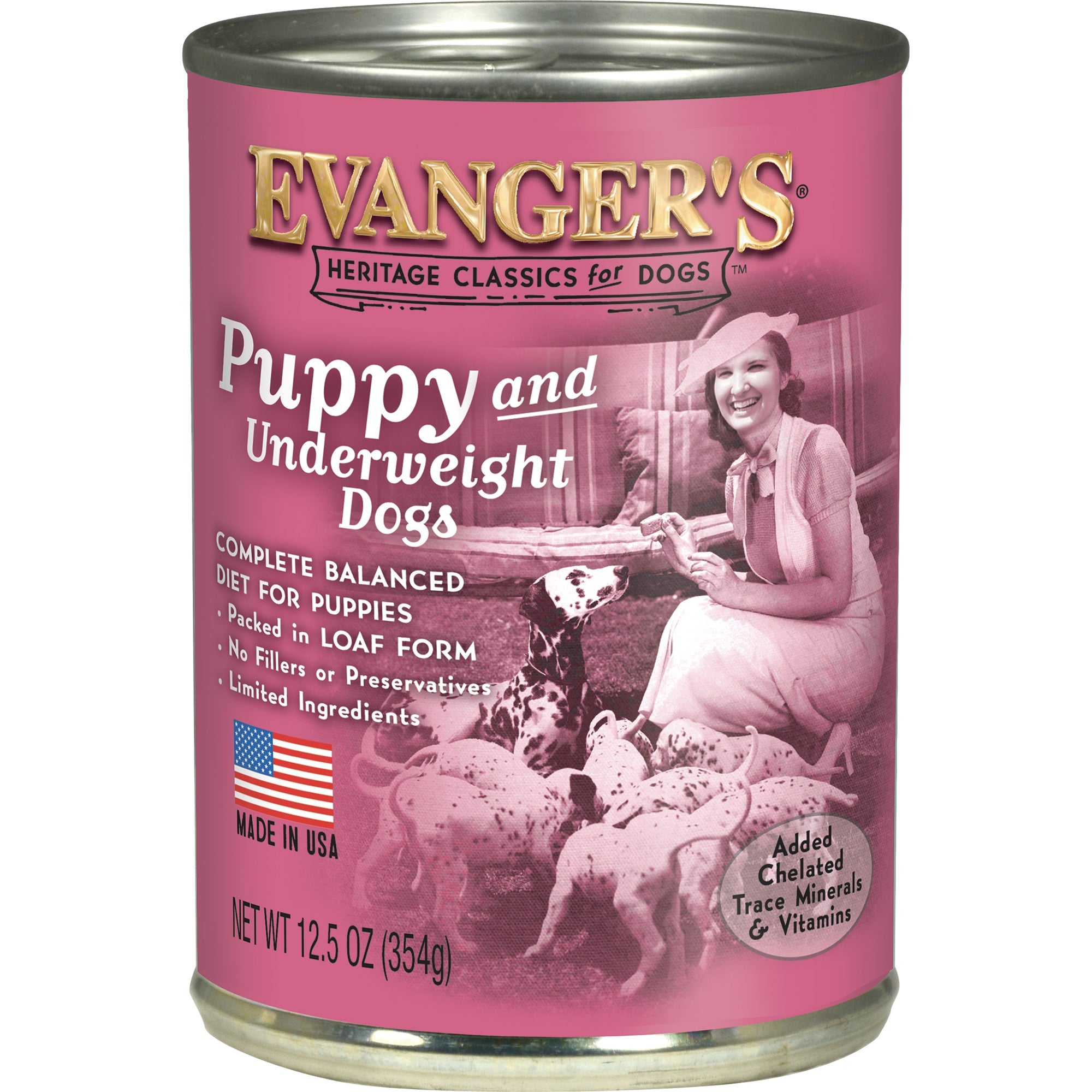 Evangers Classic Puppy & Underweight Dogs Chicken & Beef Wet Dog Can (12.5oz)