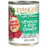 Evangers Super Premium All Life Stages Venison & Beef Dinner, Limited Ingredient Wet Dog Can (12.5oz)