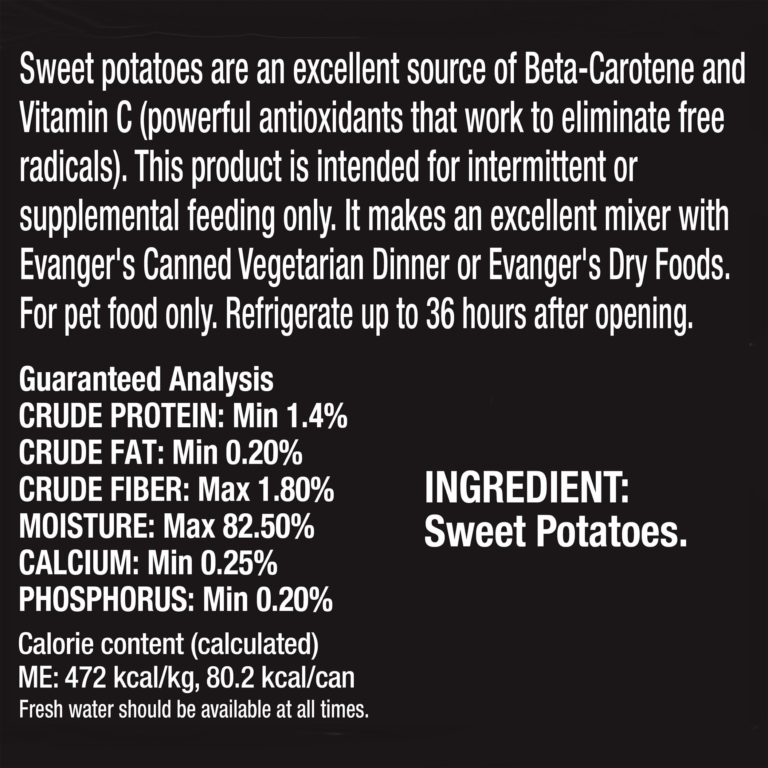 Evangers Complements Grain Free All Life Stages Sweet Potato Wet Dog & Cat Can (12.5oz)