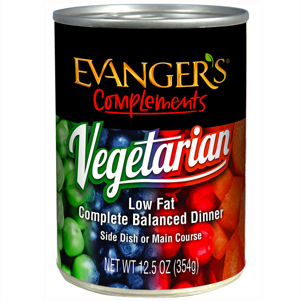 Evangers Complements Grain Free All Life Stages Vegetarian Dinner Wet Dog & Cat Can (12.5oz)