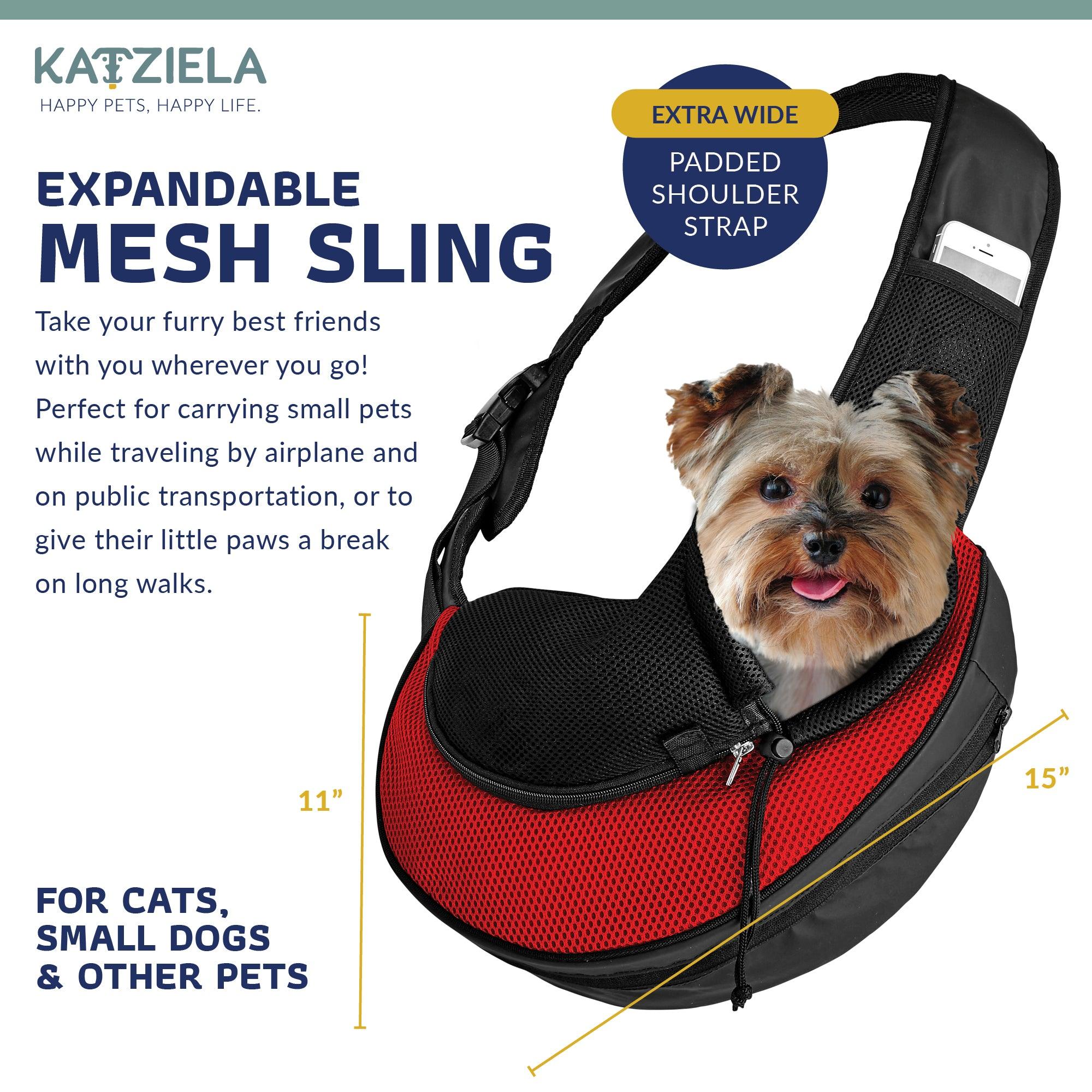 Expandable Sling Bag - Front Shoulder Pet Carrier for Small Dog, Cat and Puppy | HT Animal Supply