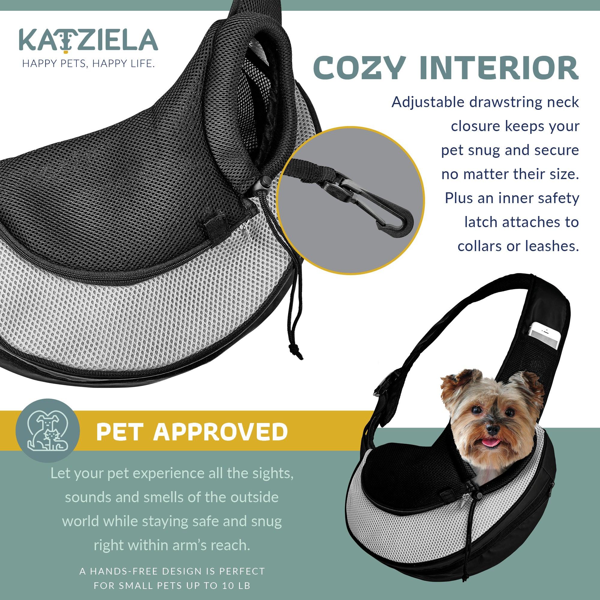 Expandable Sling Bag - Front Shoulder Pet Carrier for Small Dog, Cat and Puppy | HT Animal Supply