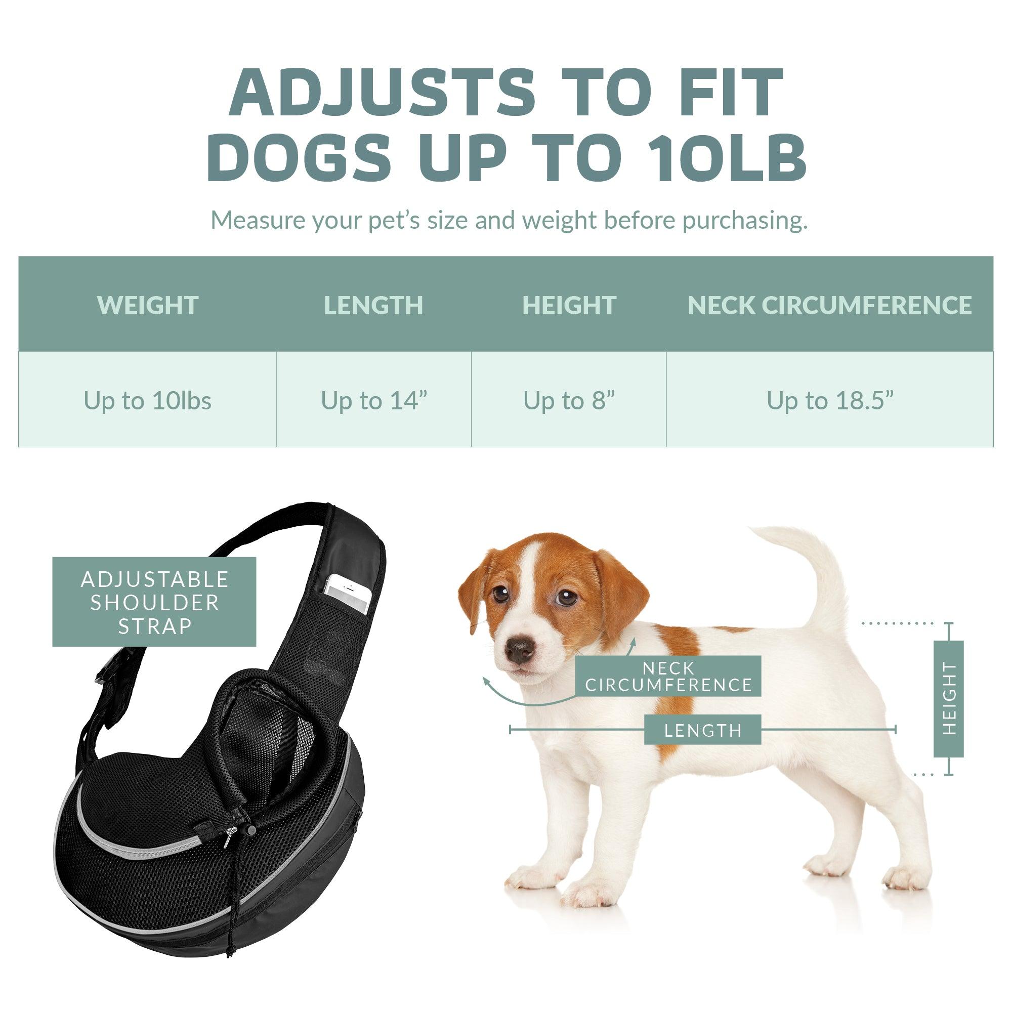 Expandable Sling Bag - Front Shoulder Pet Carrier for Small Dog, Cat and Puppy | HT Animal Supply
