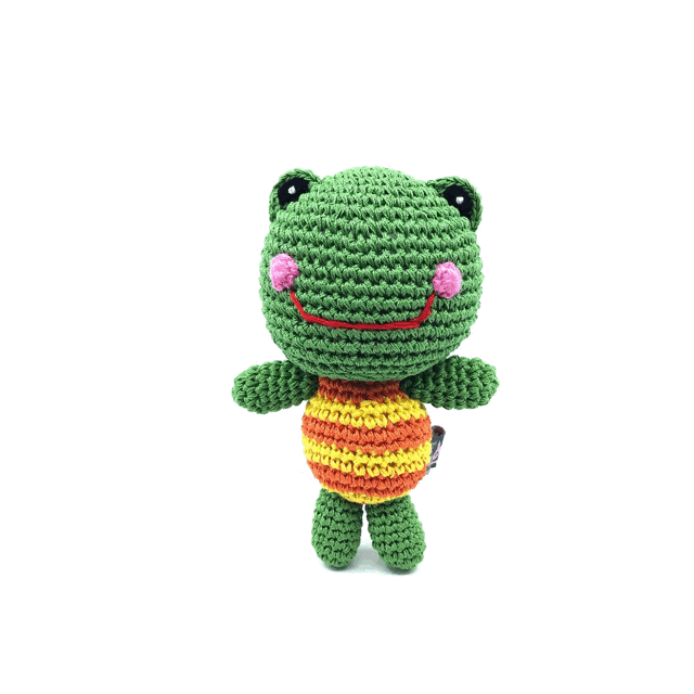 DOGO Frog Doll Crochet Dog Toy