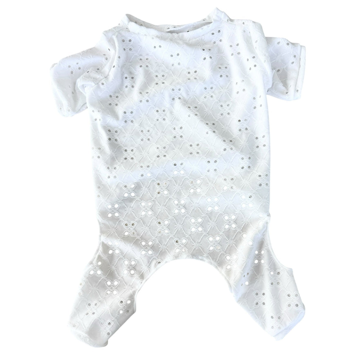 Heads or Tails Pup White Eyelet Dog Pajamas