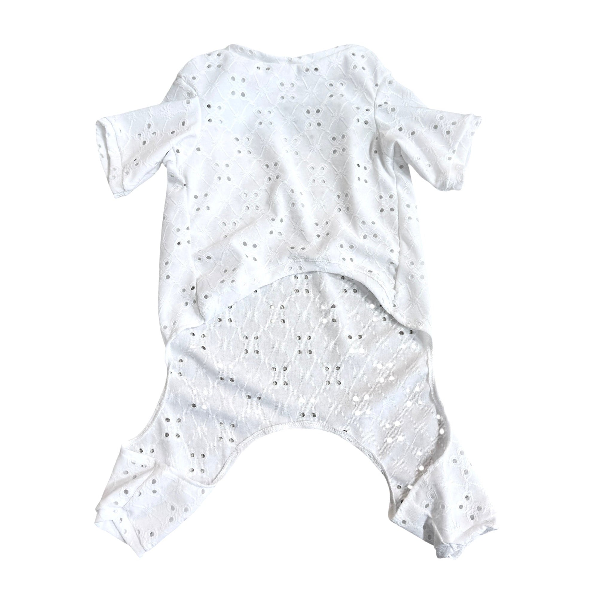 Heads or Tails Pup White Eyelet Dog Pajamas