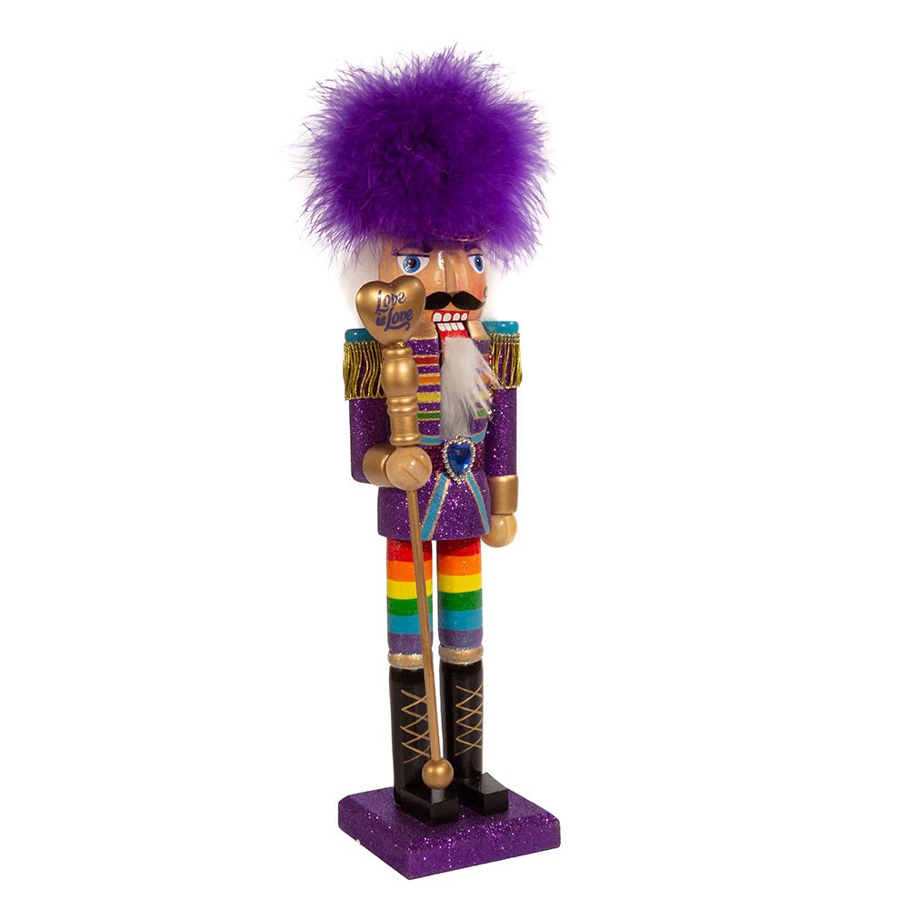 Kurt Adler 15-Inch Wooden Gay Pride Nutcracker