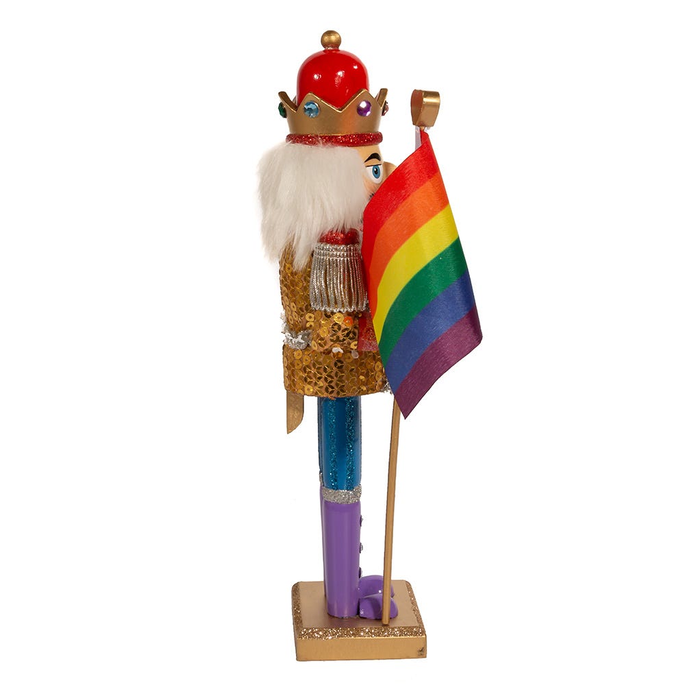 Kurt Adler 12-Inch Wooden Gay Pride Nutcracker