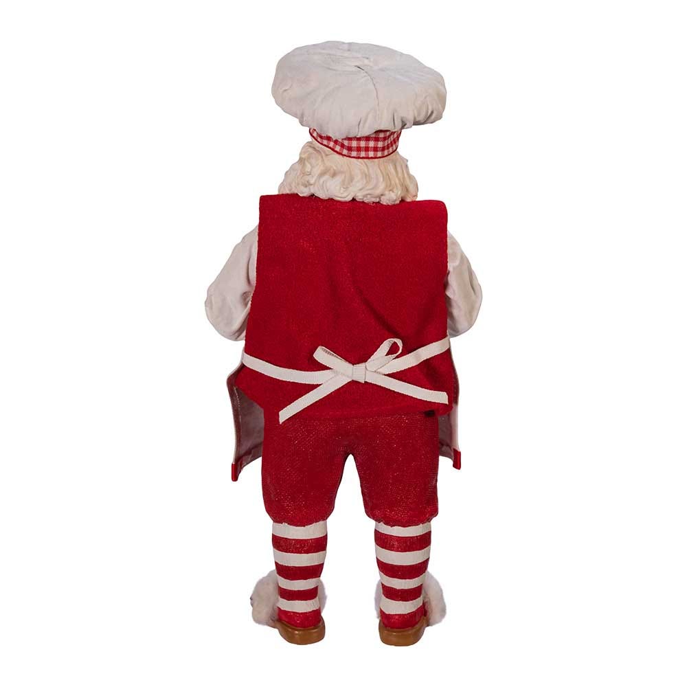 Kurt Adler 11-Inch Fabrich Gingerbread Chef Santa