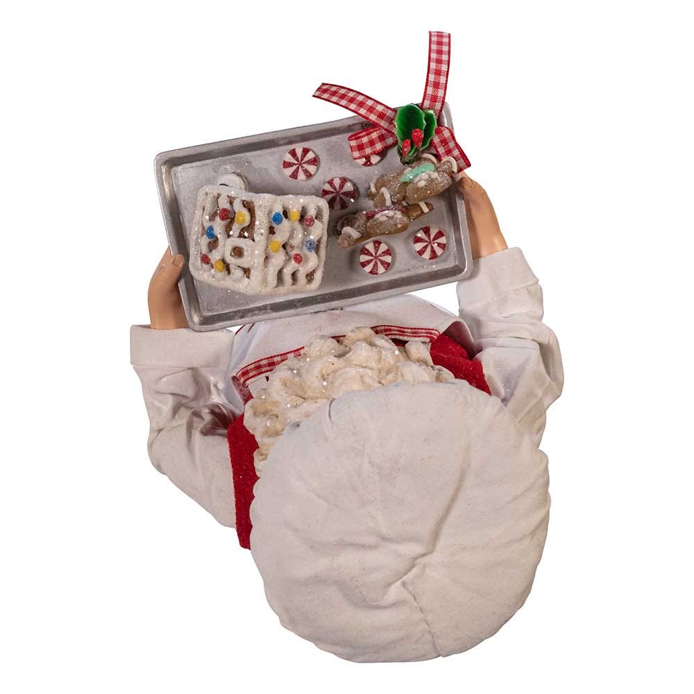 Kurt Adler 11-Inch Fabrich Gingerbread Chef Santa