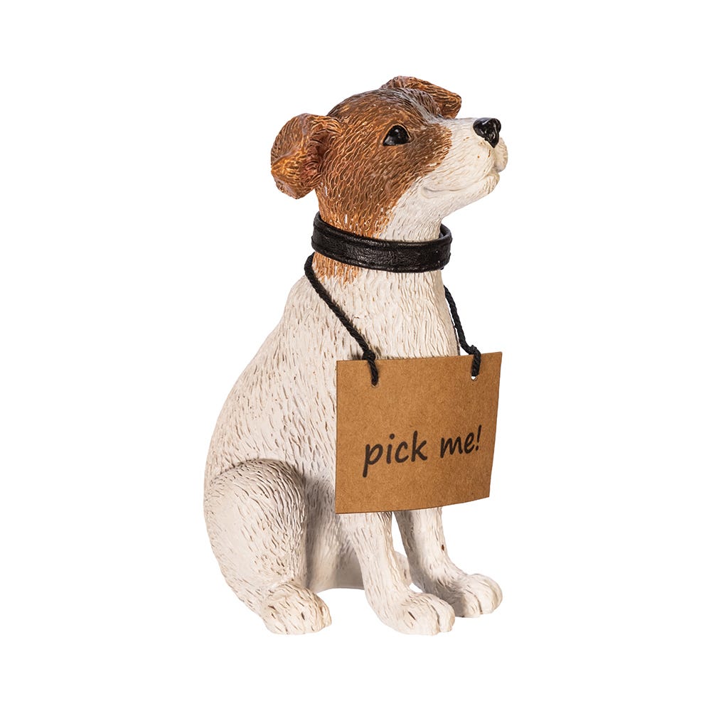 Kurt Adler 10.5-Inch Fabrich Adopt-a-Pet Santa with Dog, 2 Piece Set