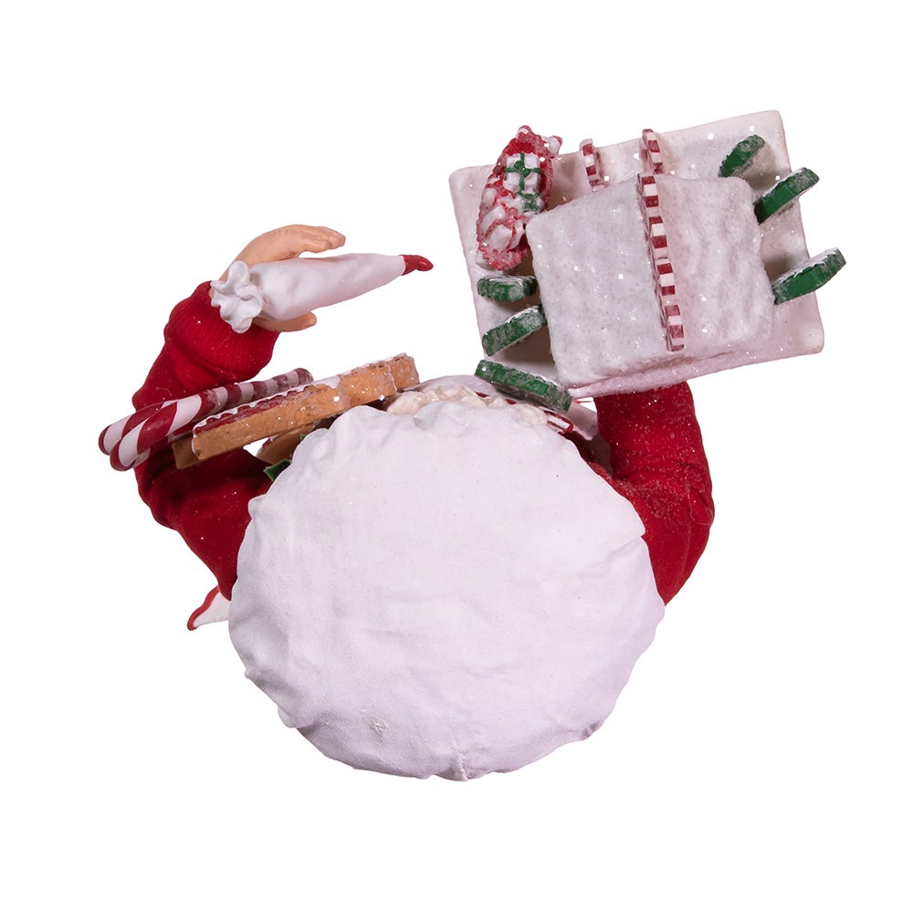 Kurt Adler 10.5-Inch Fabrich Gingerbread Chef Santa