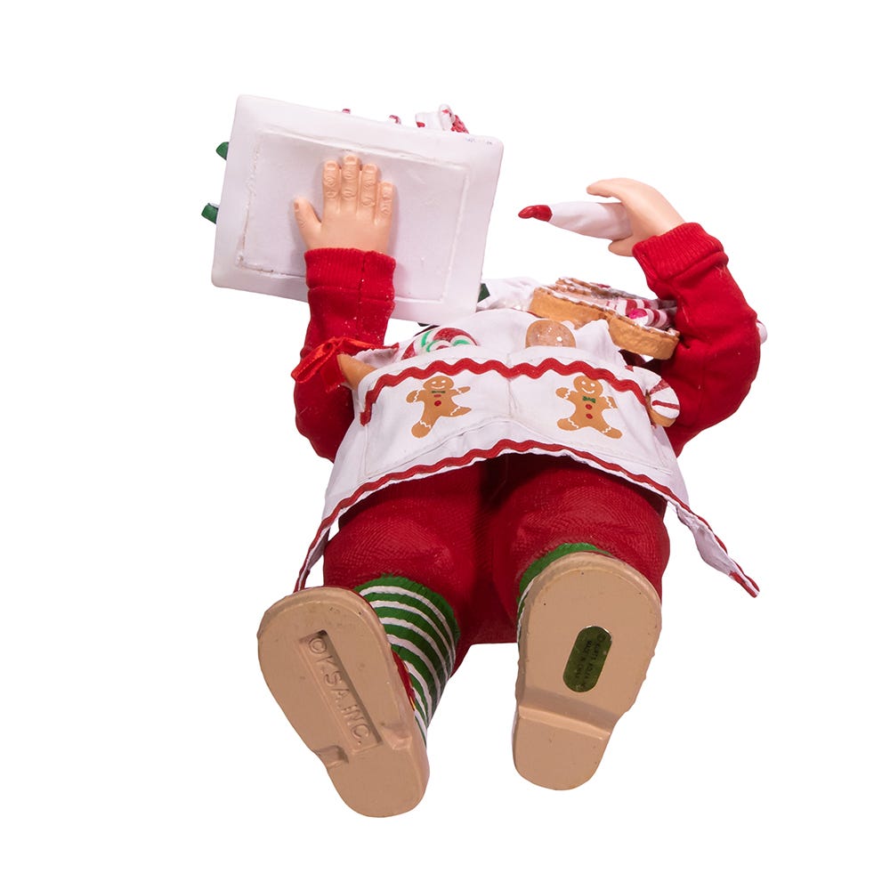 Kurt Adler 10.5-Inch Fabrich Gingerbread Chef Santa
