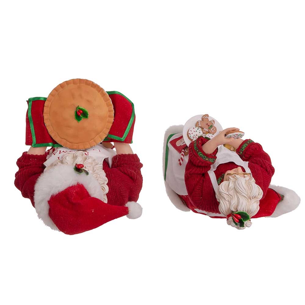 Kurt Adler 10.5-Inch Fabrich Mr. and Mrs. Santa, 2-Piece Set