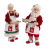 Kurt Adler 10.5-Inch Fabrich Mr. and Mrs. Santa, 2-Piece Set