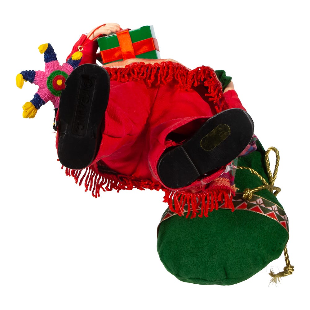Kurt Adler 11-Inch Fabrich Musical Mexican Santa