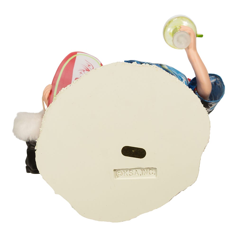 Kurt Adler 11-Inch Fabrich Santa with Surfboard and Drink