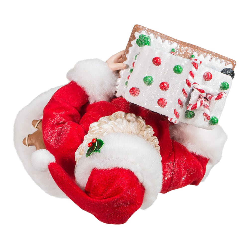 Kurt Adler 11-Inch Battery-Operated Santa with Light-Up Gingerbread House