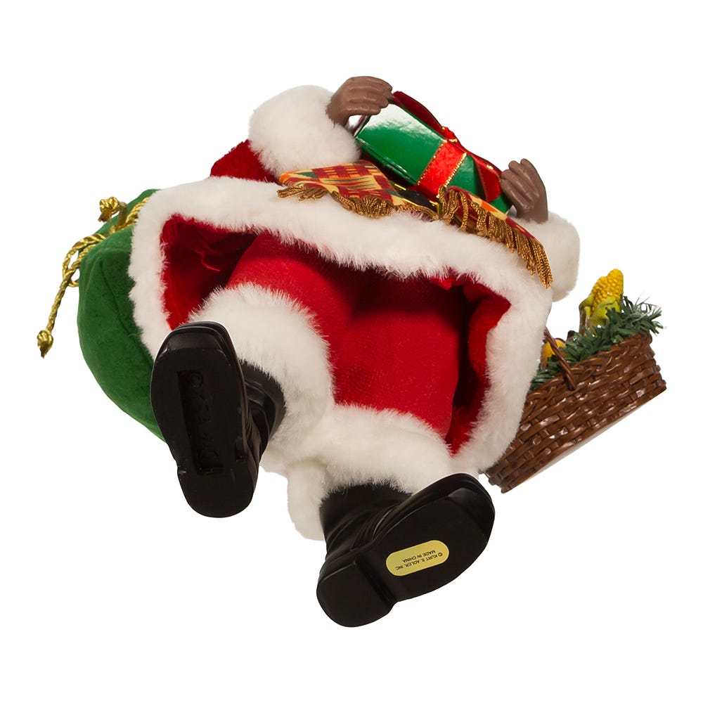 Kurt Adler 12-Inch Fabrich Kwanzaa Santa