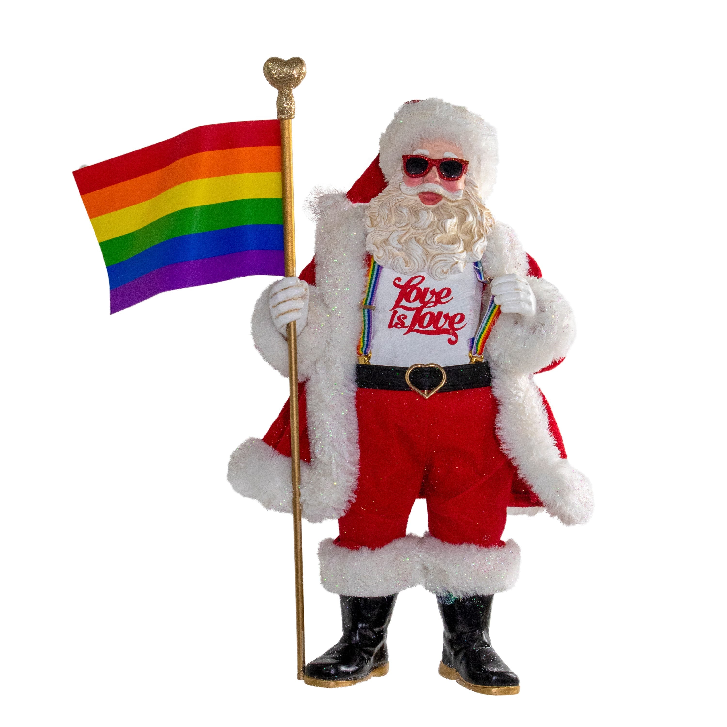 Kurt Adler 10-Inch Fabriché Pride Santa