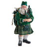 Kurt Adler 10.5-Inch Fabrich Musical Irish Bagpiper Santa