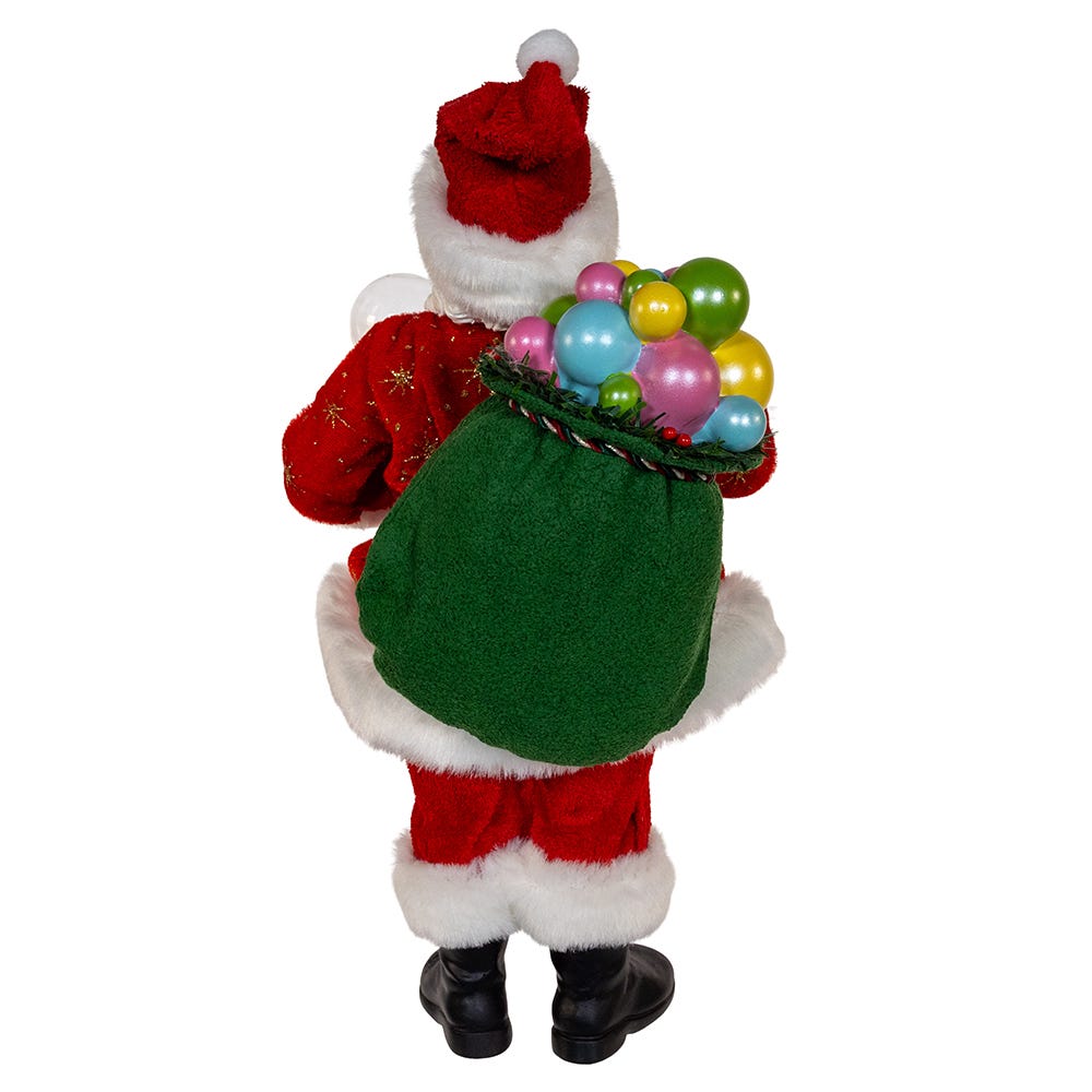 Kurt Adler 10.5-Inch Fabrich Bubblegum Santa