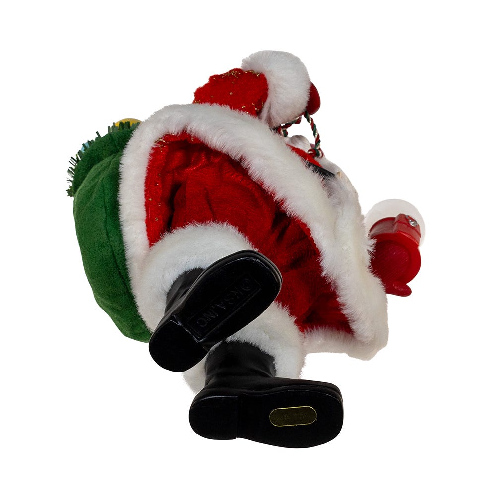 Kurt Adler 10.5-Inch Fabrich Bubblegum Santa