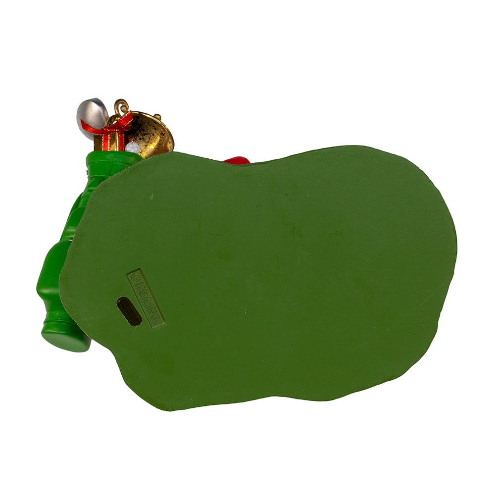 Kurt Adler 11-Inch Fabrich Golfer Santa With Oversized Golf Ball