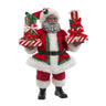 Kurt Adler 10.5-Inch Fabrich African American Santa with Gifts