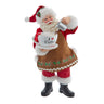 Kurt Adler 10.5-Inch Fabrich Santa with Oversized -InchI Love Coffee-Inch Cup and Creamer