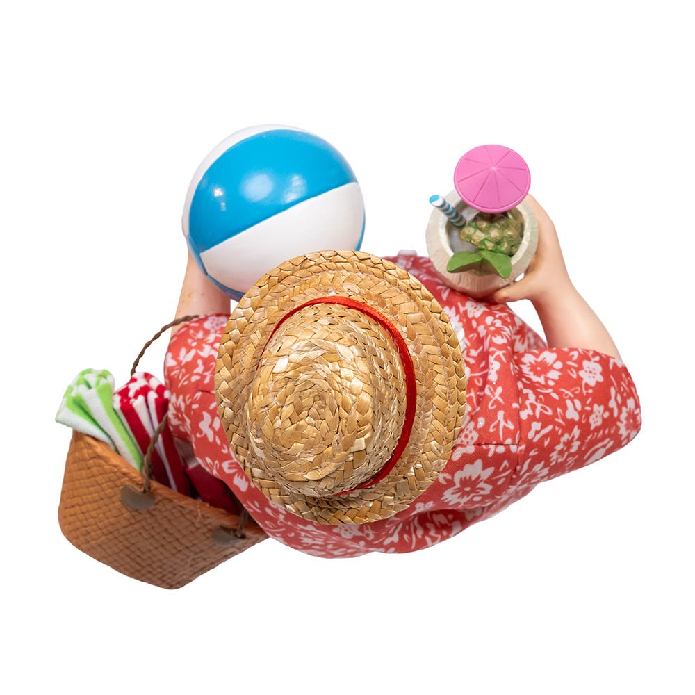 Kurt Adler 10.5-Inch Fabrich Palm Beach Santa