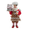 Kurt Adler 10.5-Inch Fabrich Chef Santa Decorating Gingerbread House